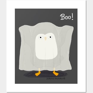 Boo Ghost Penguin Posters and Art